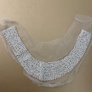 Heavy White Beaded Collar